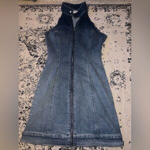 Forever 21 gradient Denim Zip-Up Dress size medium